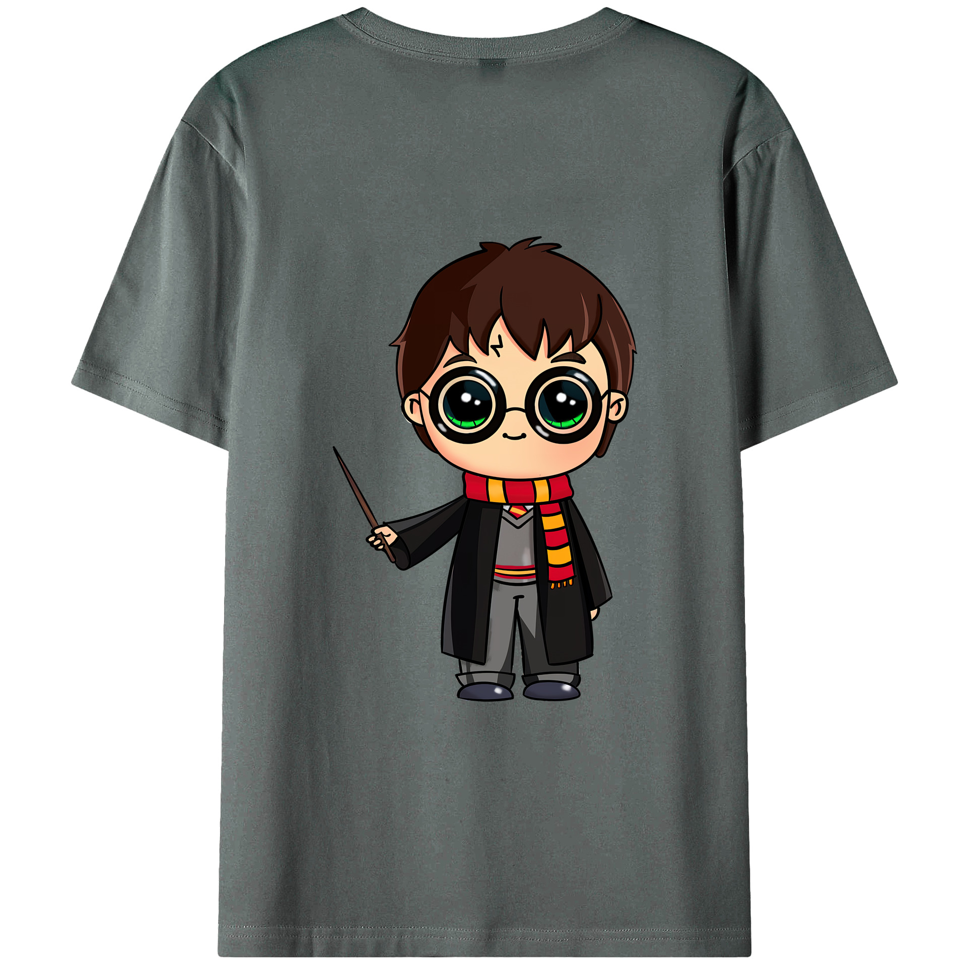 （画像用） Harry Potter ハリー・ポッターシリーズ 綿100％ メンズ半袖Tシャツ（バックプリント） 通気性